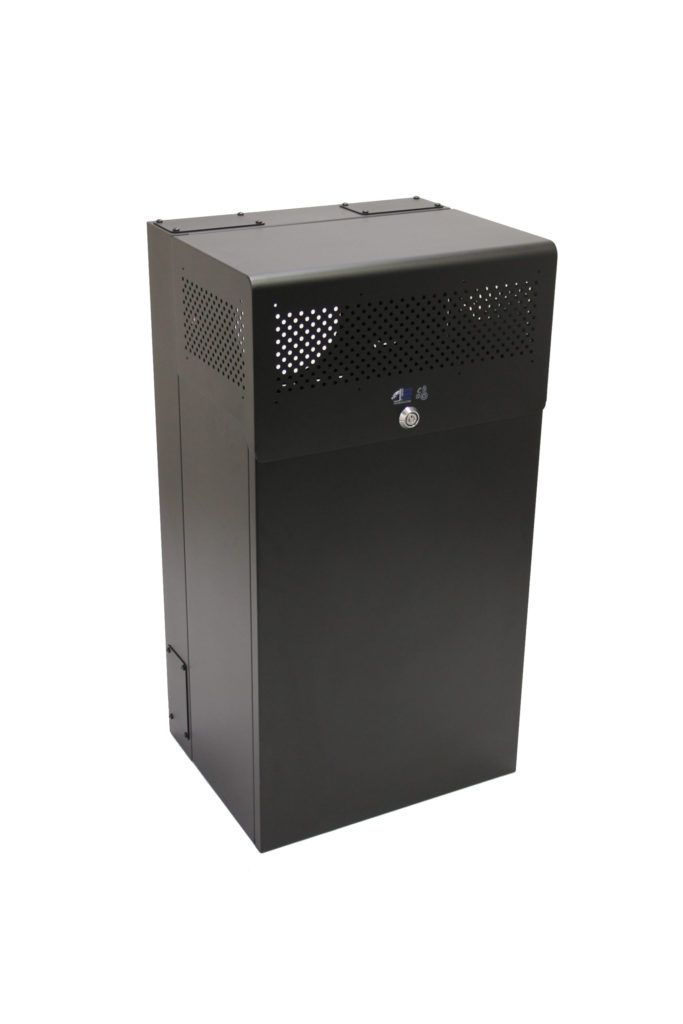 MRQ301S12 secure vertical wallmount rack enclosure