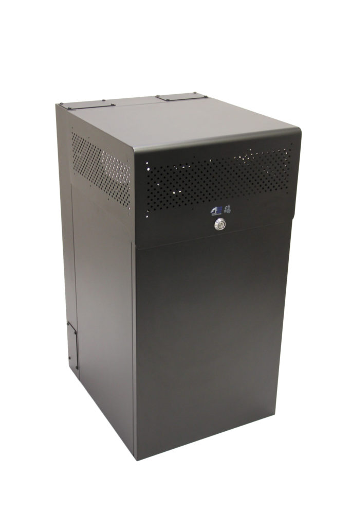 MRQ301S16 secure vertical wallmount rack enclosure